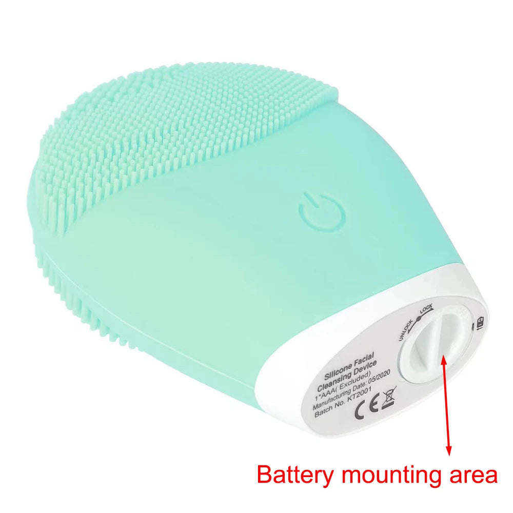 Electric Silicone Facial Cleanser Massager