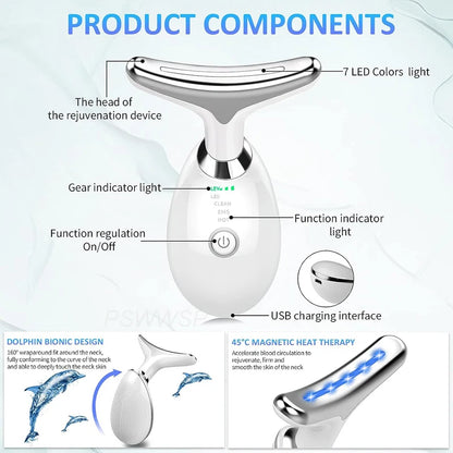 Portable 7 in 1 Facial Neck Beauty Device