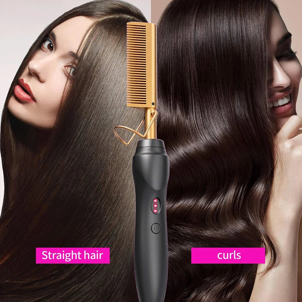 Hair Straightener Heat Pressing Comb