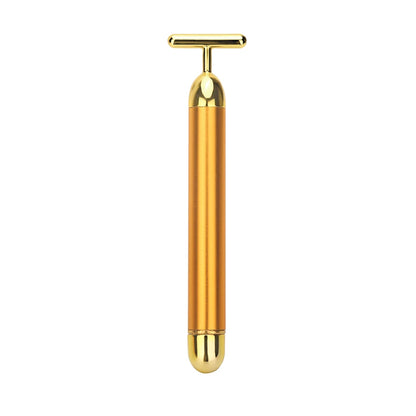 Gold Vibrating Roller Facial Massager