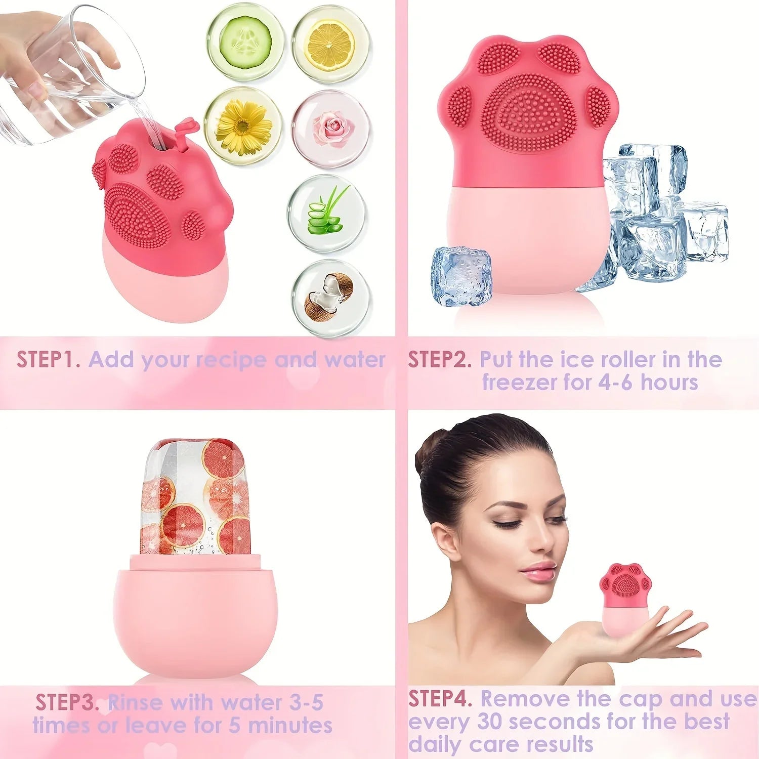 Women Facial Ice Massage Roller