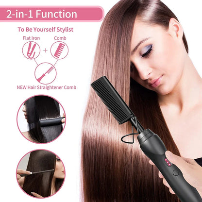 Hair Straightener Heat Pressing Comb