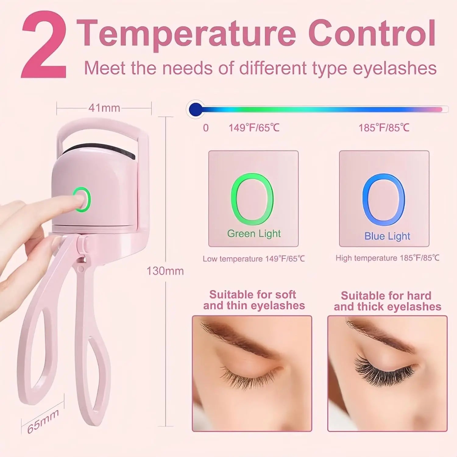 USB Rechargeable Eyelashes Curler