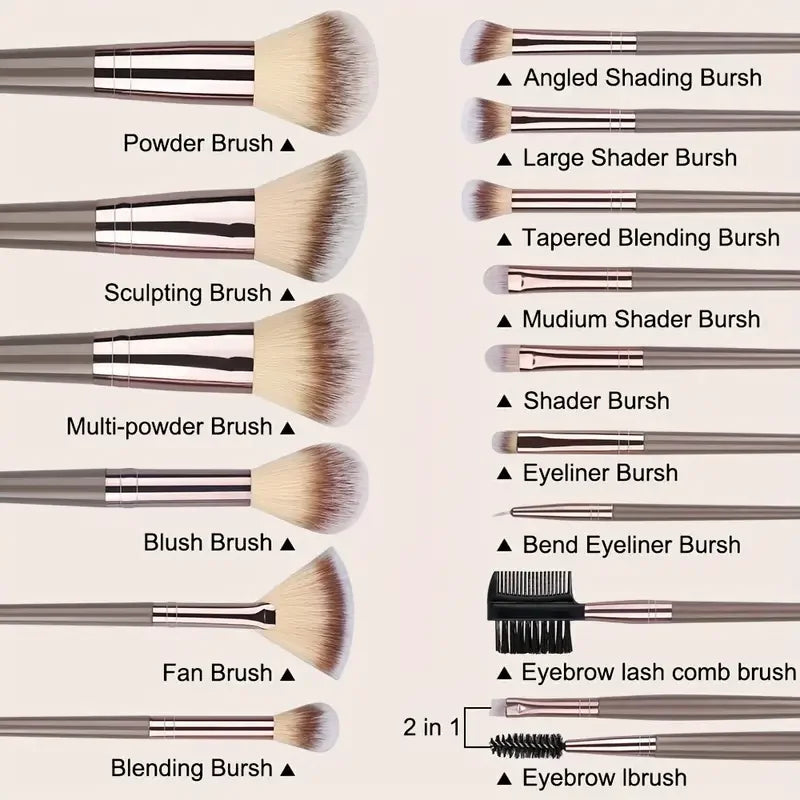 Soft Fluffy 3-20Pcs Makeup Brushes Set