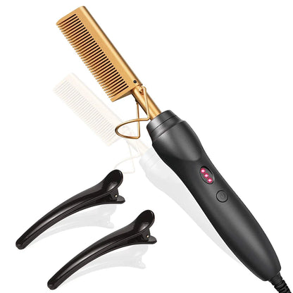 Hair Straightener Heat Pressing Comb