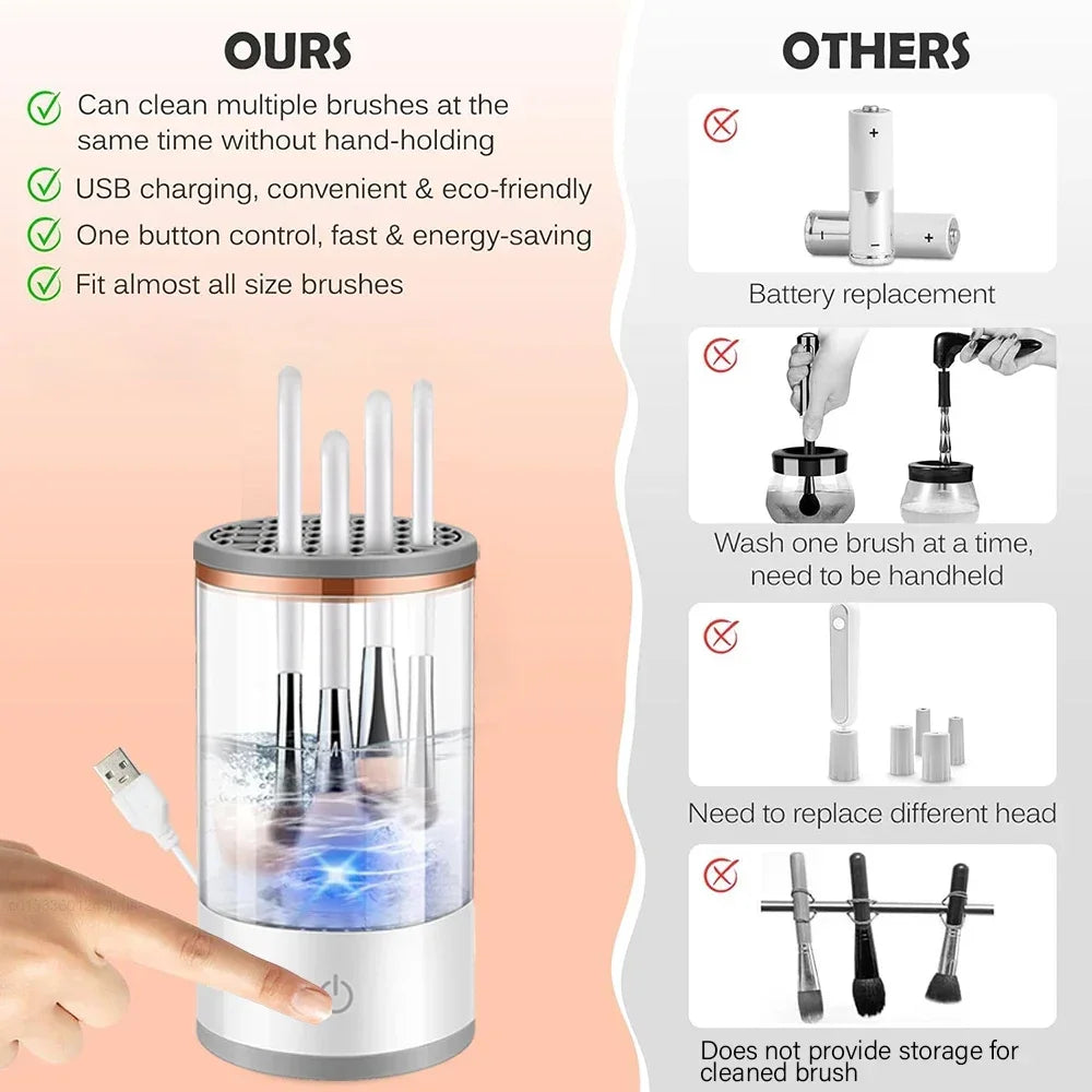 USB Electric 3 In 1 Makeup Brushe Cleaner