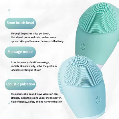 Electric Silicone Facial Cleanser Massager