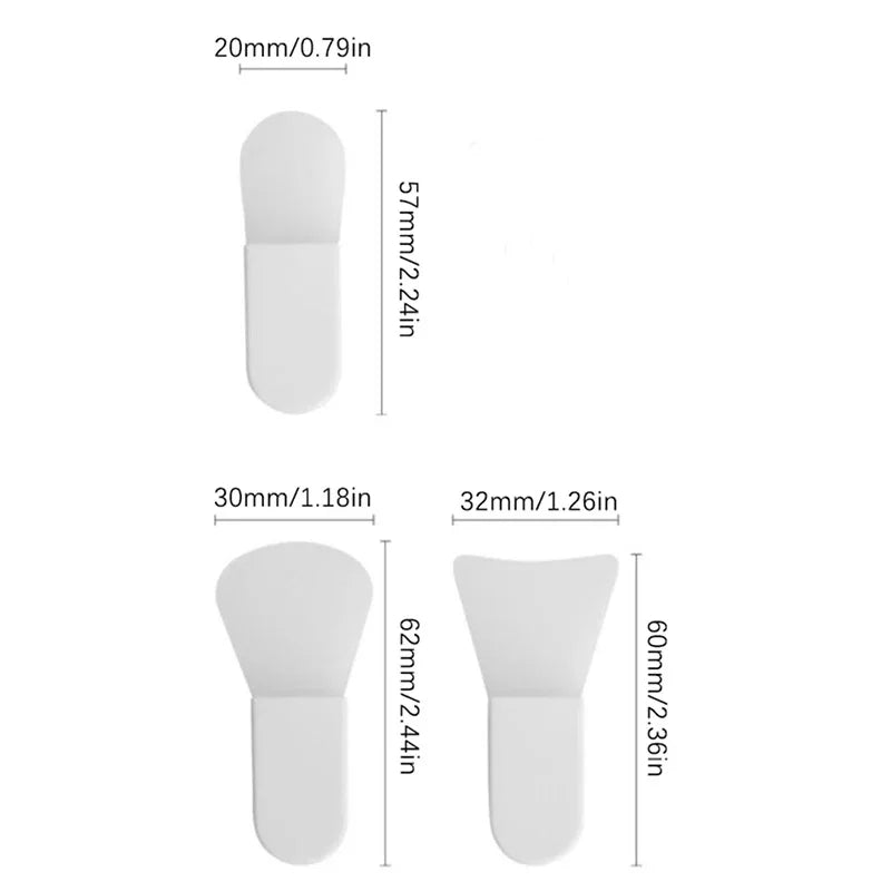 3Pcs Silicone Facial Mask Brush