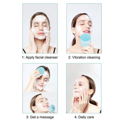 Electric Silicone Facial Cleanser Massager